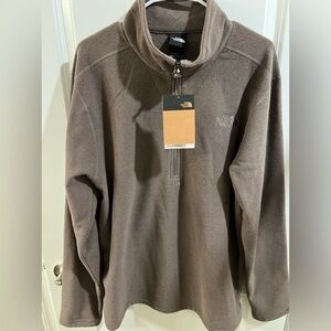 The North Face Cap Rock 1/4 zip pullover Falcon Brown NWT XL